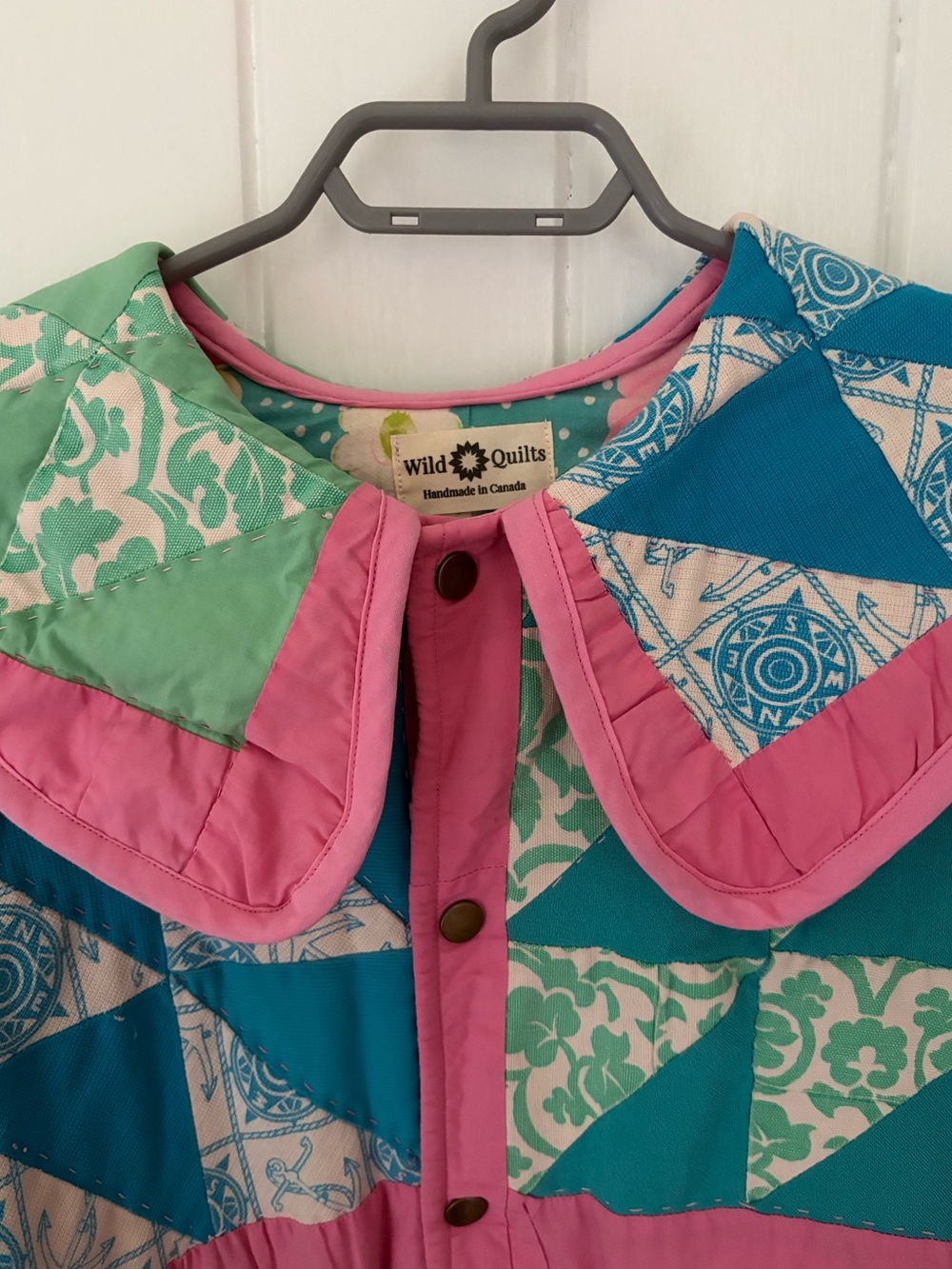 Long Collared Quilt Jacket - Picture 5 of 5